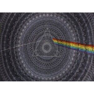 New Mini Black Pink Floyd Dark Side of the Moon Prism Tapestry Wall Art 45x30